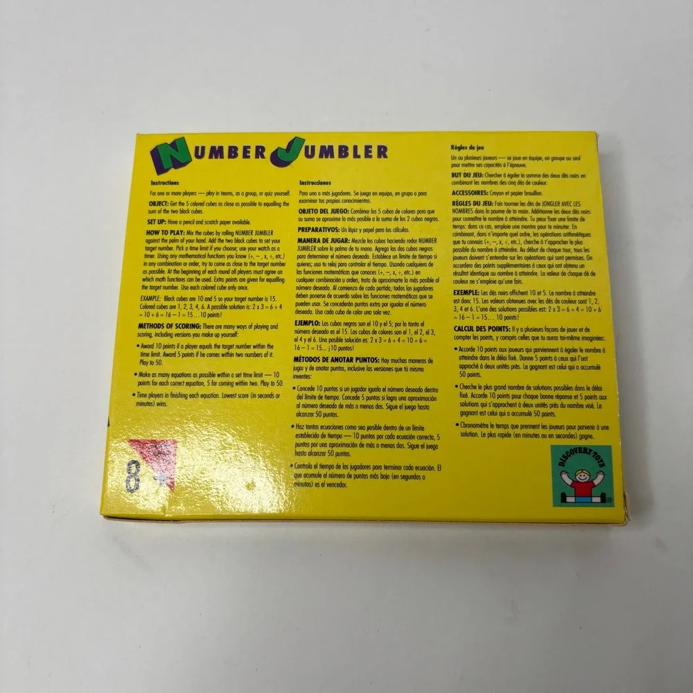 Discovery Toys Number Jumbler Math‎ Game 4140 Educational STEM Toy Vintage 1993